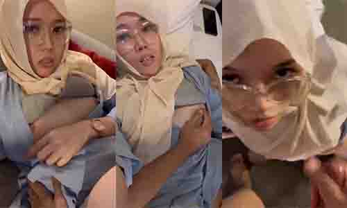 Bokep Pacar Jilbab Minta Doi Nyepong