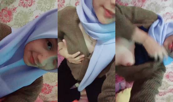 Bokeb tocil jilbab cantik spill susu pink smp